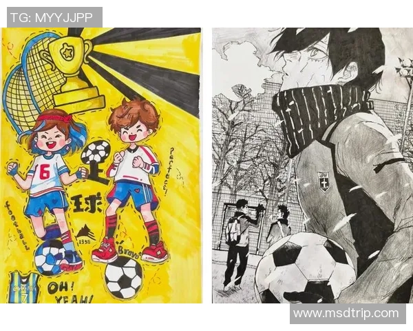 素描与色彩交融的足球明星艺术照片展现球场魅力与激情